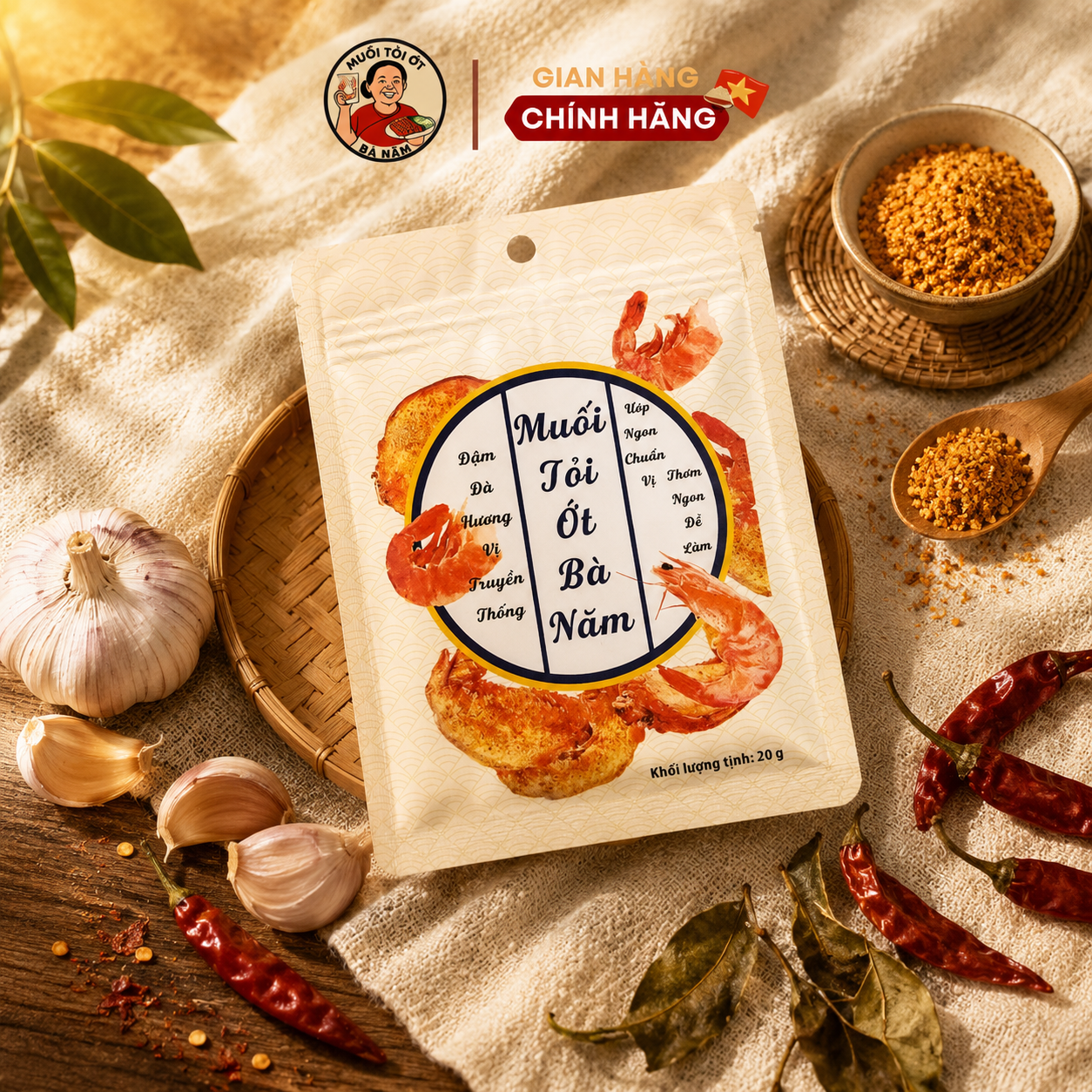 Muối tỏi ớt Bà Năm
